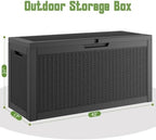 KAMABOKO Outdoor Storage Box, 65 Gallon Deck Box Outdoor Waterproof - Image 2