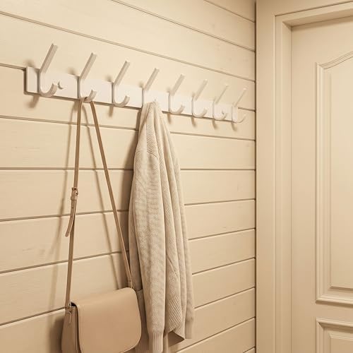 WEBI Coat Rack Wall Mounted, 8 Hooks, Coat Hooks Wall Mount, Wall Coat Hanger - Image 5