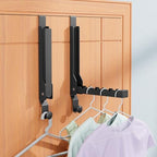 2 Pack Over The Door Hanger Folding Clothes Drying Rack, Folding Hanging Coat - Image 2