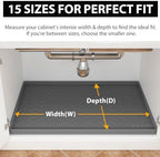 TigeJoy Under Sink Mats for Kitchen Waterproof 40" x 22", Cabinet Liner - Image 6