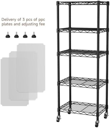 Golpart Small Shelves Storage Wire Metal Adjustable Shelf Unit - Image 4