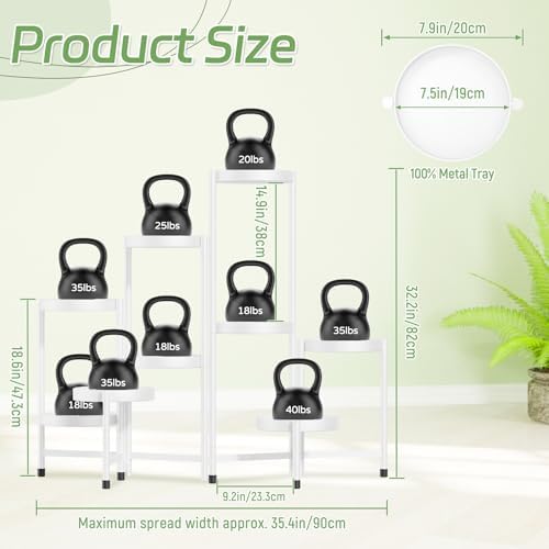 iDavosic.ly Plant Stand Indoor Outdoor, 9 Tier Metal Corner Shelf - Image 2