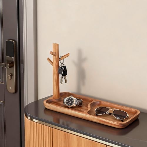 Acacia Wood Key Tray for Entryway Table Rectangle - Image 4