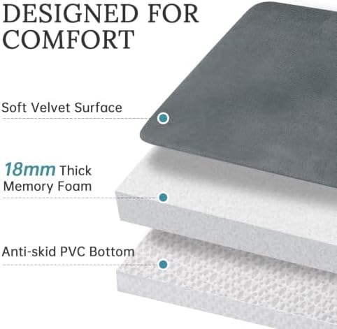 HUXMEYSON 3-Piece Memory Foam Bathroom Rug Set - Image 4