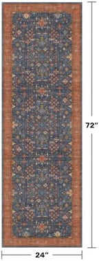 Hazo Haus Navy Blue Runner Rug 2x6 - Image 2