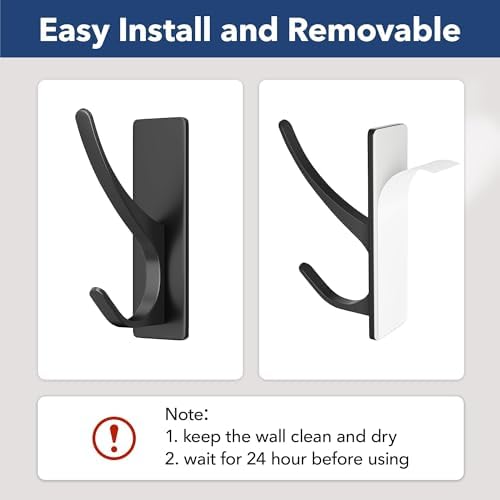 pickpiff Matt Black Self-Adhesive Hook, 13LB Hanger - Image 3