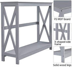 Yaheetech Narrow Entryway Console Table, 2-Tier X-Frame Storage Shelf - Image 5