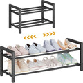 Expandable Metal Shoe Rack for Closet & Entryway, Shoe Storage Organizer by Detsuk