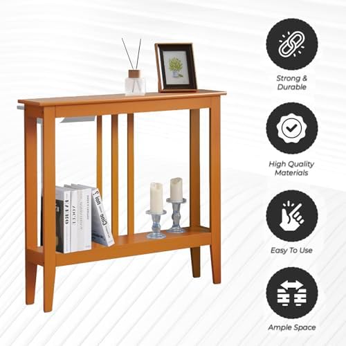 Kings Brand Narrow Console Table w/Storage Shelf - Image 5