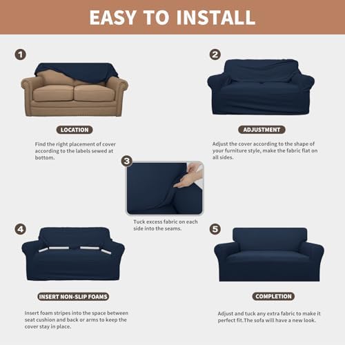 Easy-Going 100% Waterproof Couch Cover, 3 Cushion Oversized Sofa Cover - Image 5