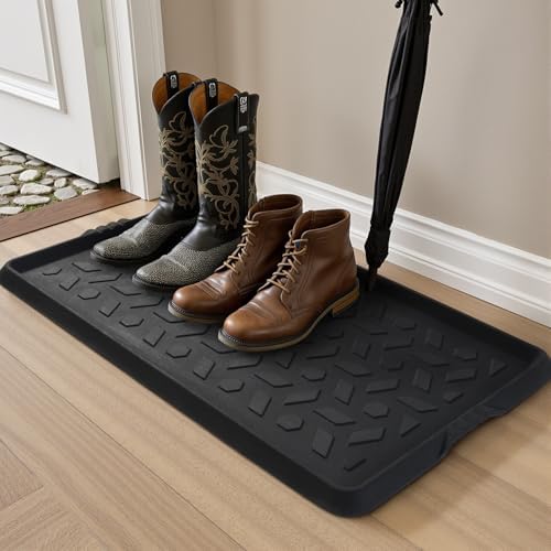 tchdio Durable Rubber Boot Tray and Shoe Mat by Tchdio