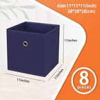 Foldable Storage Cubes Bins, 11 Inch Cloth Storage Cube Fabric Storage Box - Image 2