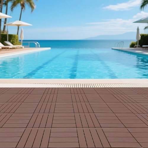 44 Pack Interlocking Deck Tiles, All-Weather Outdoor Deck Tiles - Image 6