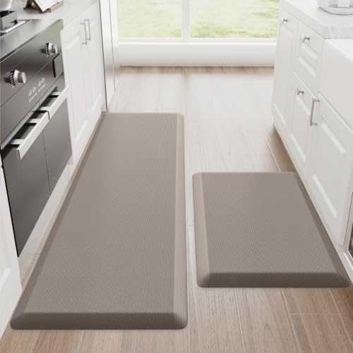 StepRite 1-Inch Kitchen Mats for Floor, 2-Piece Anti-Fatigue Rugs by Bringcushiontoyourlife