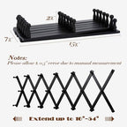 SCUNDA Wall Rack with 20 Hooks, Wooden Wall Expandable Coat Rack - Image 4