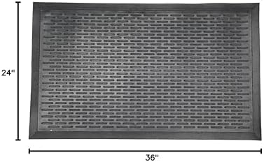 Ottomanson Waterproof Rubber Outdoor Doormat – Heavy-Duty Non-Slip Rubber Floor - Image 2
