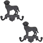 Cast Iron Dog Wall Hooks for Hanging, Heavy Duty Dog Leash Holder for Wall by RIXIGOOD