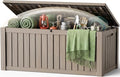 EFU Outdoor Storage Box Waterproof, 330 Gal Gen 2 Resin Deck Box Gas Struts by EFU