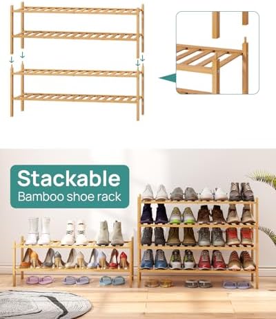 viewcare Shoe Rack, 4-Tier Long Shoe Rack - Image 6