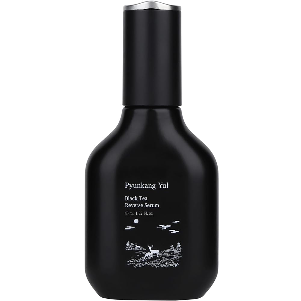 Pyunkang Yul PKY Black Tea Boosting Serum for Anti-aging, Condensed Nutrition for Fine Line Care with Kombucha, Ginseng Fruit Extract, Zero-Irritation, Korean Skincare (1.52 Fl. Oz, 45ml)
