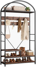 Garvee Coat Rack with Shoe Storage, 16 Hooks, Entryway Organizer by Garvee