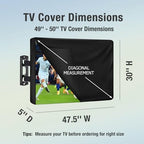 REDRICH 600D Heavy Duty Outdoor TV Cover or 49-50 inch TV, Upgraded Waterproof - Image 2