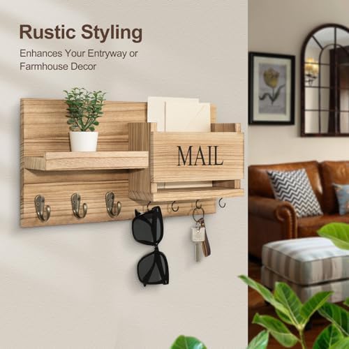 Lwenki Mail Organizer for Wall Mount – Key Holder - Image 4