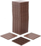 Plastic Interlocking Deck Tiles 12"x12" Waterproof Outdoor Patio Flooring PP - Image 4