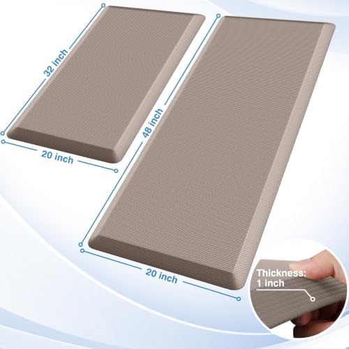 StepRite 1-Inch Kitchen Mats for Floor, 2-Piece Anti-Fatigue Rugs - Image 2