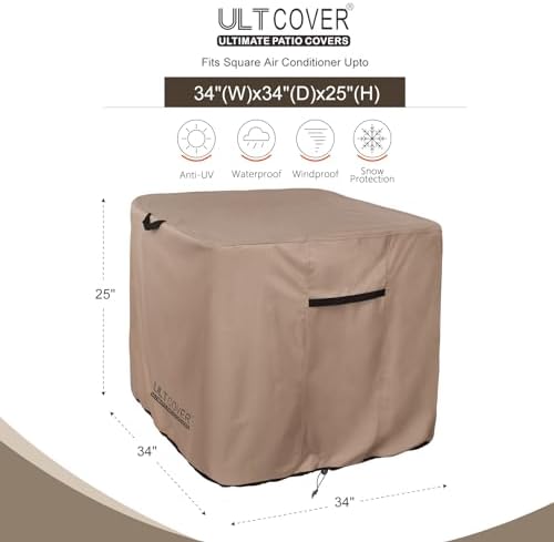 ULTCOVER Waterproof Air Conditioner Cover 34W x 34D x 25H in - Image 2