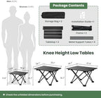 2 Pack Camping Table Foldable, Portable Folding Beach Table - Image 2
