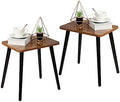 FORAOFUR End Table Set of 2, Modern Wooden Side Table by FORAOFUR
