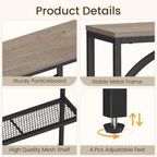 Snughome Entryway Table with 3 Tier Storage Shelves, Narrow Console Table - Image 7