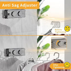 Retractable Clothesline, 16.7 Ft Stainless Wire Double Clothes Line - Image 3