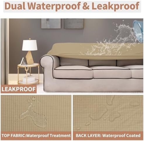 Easy-Going 100% Waterproof Couch Cover, 3 Cushion Oversized Sofa Cover - Image 3
