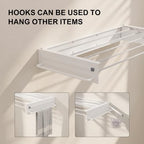 JOOM Wall Mounted Clothes Drying Rack, 31.5 Inch Foldable Rack - Image 4