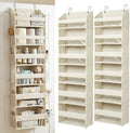 HOMELUX THEORY Over the Door Organizer, 100D Fabric, Ivory 2pc by HomeluxTheory
