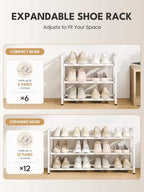 Bumusty 3 Tier Expandable Shoe Rack - Image 5