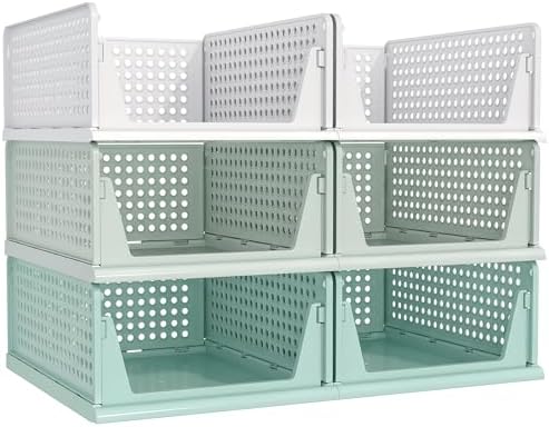 Pinkpum Green Boy Closet Organizers and Storage Stackable Plastic Drawer Basket by Pinkpum