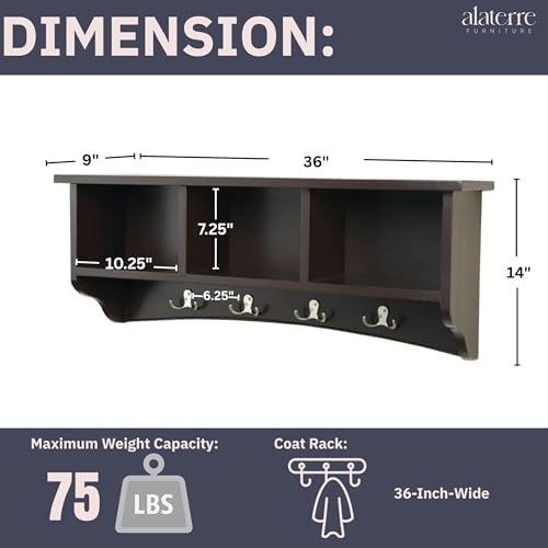Alaterre Shaker Cottage Wall-Mounted Coat Rack - Image 3