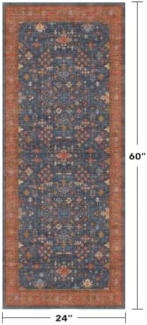 Hazo Haus Navy Blue Runner Rug 2x5 - Image 2