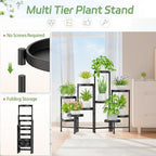 iDavosic.ly Plant Stand Indoor Outdoor, 10 Tier Metal Corner Shelf - Image 4