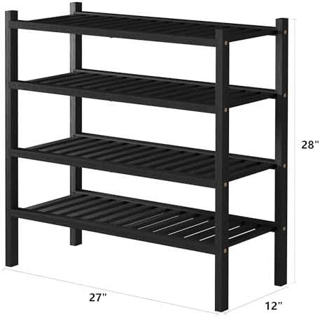 ROMGUAR CRAFT 4 Tier Bamboo Shoe Rack - Image 3