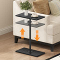 MAHANCRIS Narrow Side Table, Height Adjustable Sofa Table, Tall Couch Table by MAHANCRIS