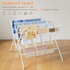 Drying Rack Clothing, 35.4in Long Drying Poles Large Clothes Drying Rack - Image 7