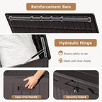 Devoko 97 Gallon Deck Box, Waterproof Resin Outdoor Storage Box - Image 4