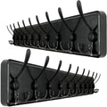 WEBI Coat Rack Wall Mount, 38 9/16" Long, 10 Tri Hooks by WEBI