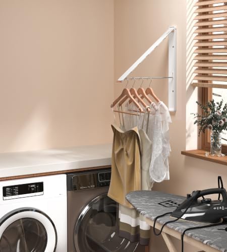 Dr.DJ Clothes Drying Rack Wall Mounted, Retractable & Foldable Clothes Hanger - Image 3