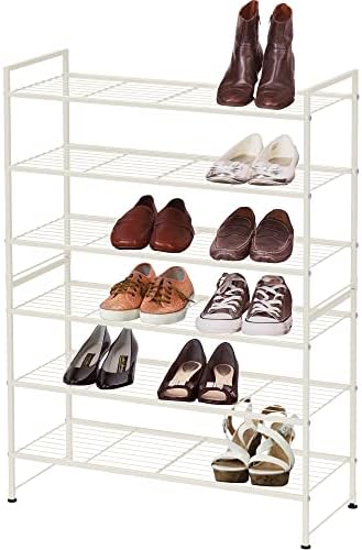 Simple Houseware 3-Tier Stackable Wired Grid Shoe Rack - Image 3