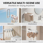 Wall Mounted Drying Rack with 7 Hidden Clips - Image 6